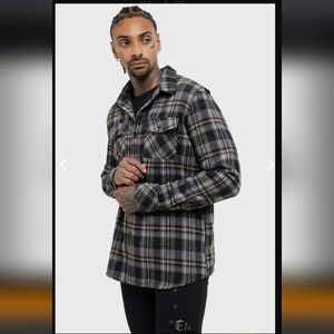 Killstar Black and Gray Plaid Lightweight Shirt Jacket